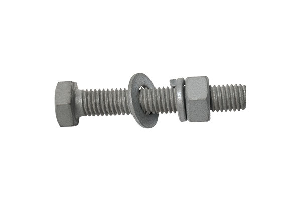 Dacromet hex head bolt flat spring washer nut combination